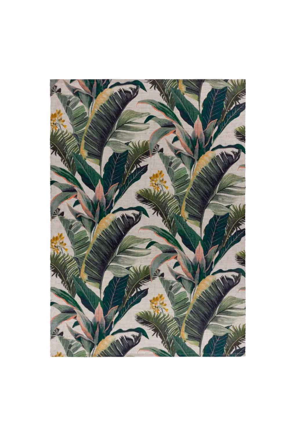 Wylder Tropics Hawaii Woven Tropical Leaf Outdoor and Indoor Rug, Green and White, W/D/H: 120 x 170 cm – 3