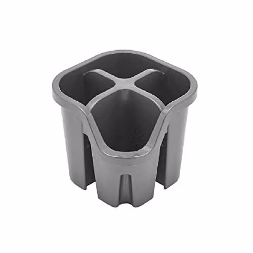 Addis Cutlery Holder with Compartments in Silver and Grey – 1