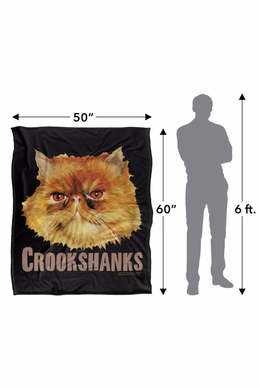 LOGOVISION Harry Potter Crookshanks Super Soft Fleece Throw Blanket, Multicolour, W: 91.44 cm x L: 147 cm – 8