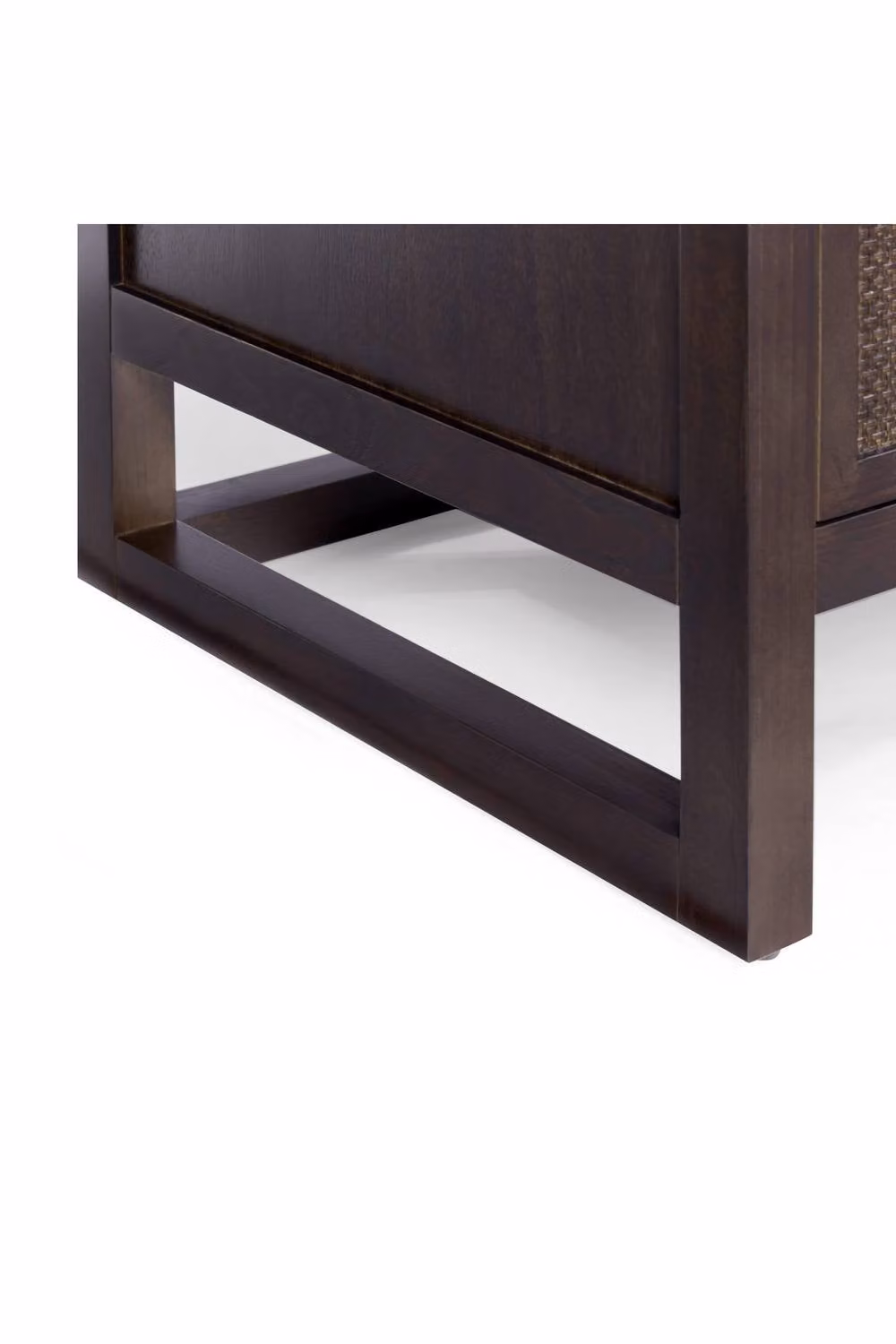 Teamson Home Hatteras Wooden Sideboard with 3 Drawers and 2 Rattan Inset Doors, Brown, W: 140 cm, D: 45.72 cm, H: 81.28 cm – 5