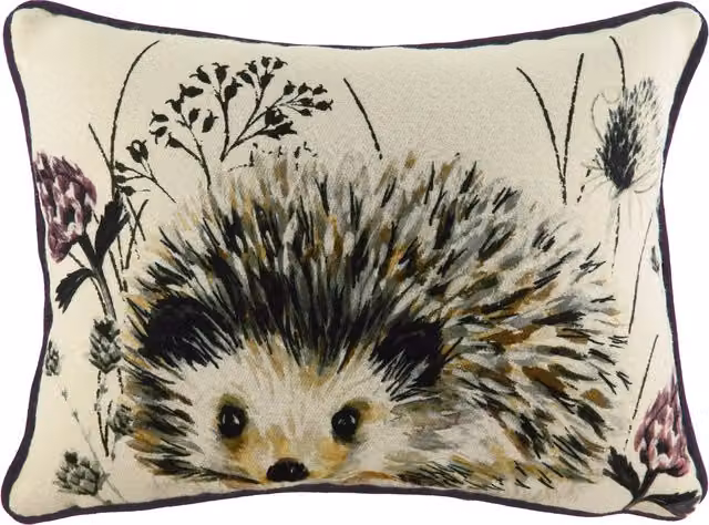 Make it a Home Elwood Hedgehog Multicolour Rectangular Cushion with Polyester and Feather Filling