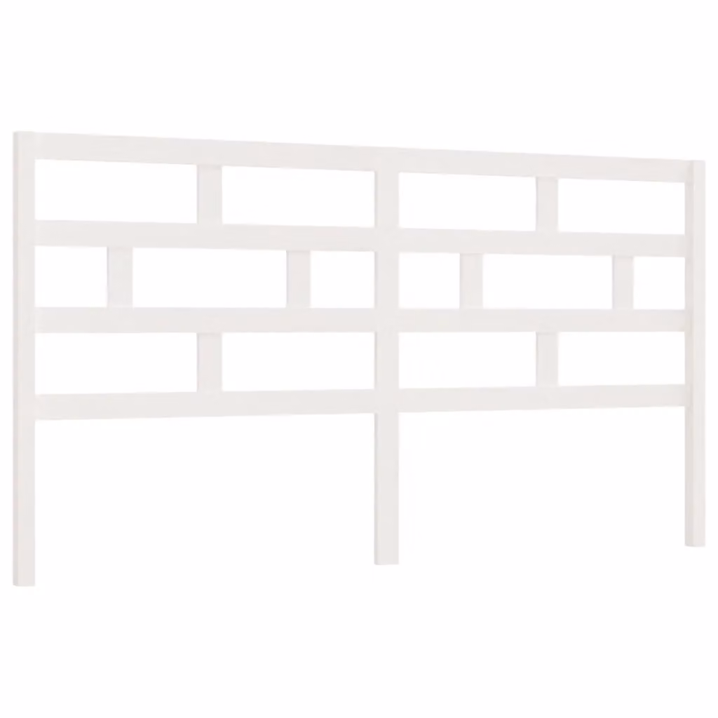 Berkfield Home White Solid Pine Wood Bed Headboard, W: 186 cm, D: 4 cm, H: 100 cm – 2