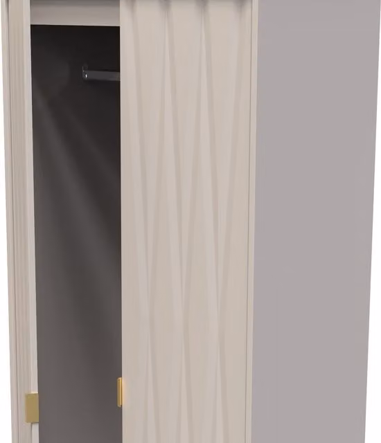 Ready Assembled 2 U Dallas 2 Door 2 Drawer Wardrobe in Taupe