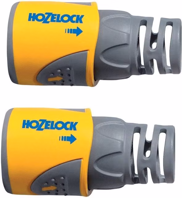 Hozelock Yellow Plastic Quick Coupling Hose Connector Pack of 2 – 1