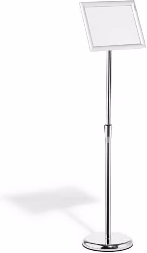 Durable Aluminium A4 Information Floor Stand with Snap Frame in Silver