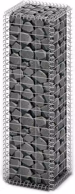 Berkfield Home Galvanised Steel Gabion Basket with Lids, Silver, W: 100 cm, D: 30 cm, H: 30 cm – 1
