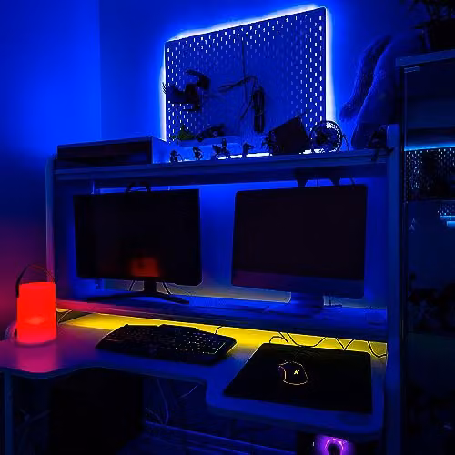ValueLights 2 x 5 Metre RGB LED Strip Lights with App and Remote Control, Multicolour, Transparent – 6