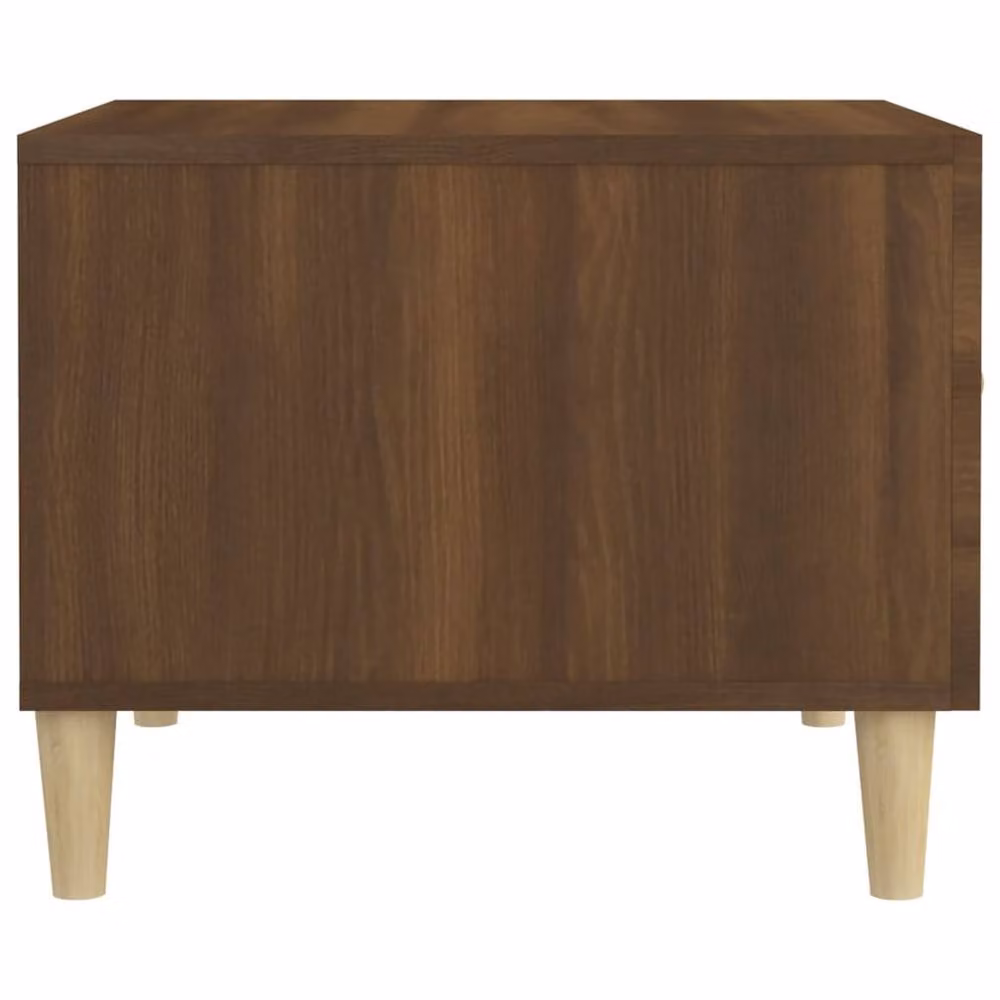 Berkfield Home Set of 2 Sturdy Square Coffee Tables in Brown Oak, W/D/H: 50 x 50 x 40 cm – 5