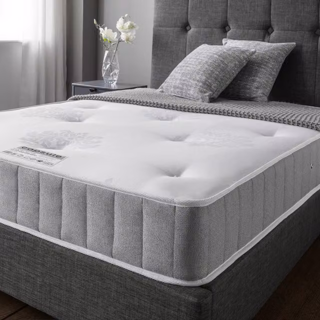 Julian Bowen Capsule Orthopaedic Bonell Spring Mattress in White, W/D/H: 90 x 190 x 18 cm
