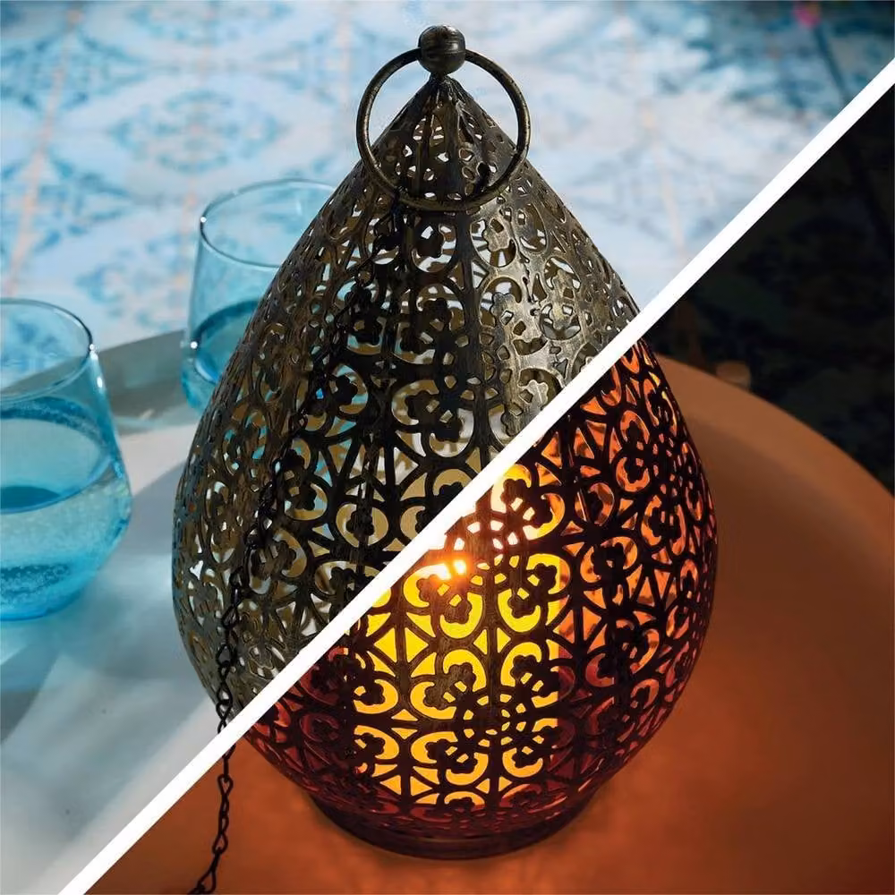NESTLUNE Lighting Bronze USB Rechargeable LED Hanging Light with IP44 Rating for Garden Use – 3