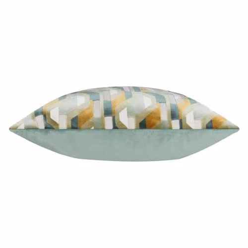Riva Home Metro Prism Green Velvet Jacquard Decorative Square Cushion, W/D/H: 45 x 45 x 45 cm – 2