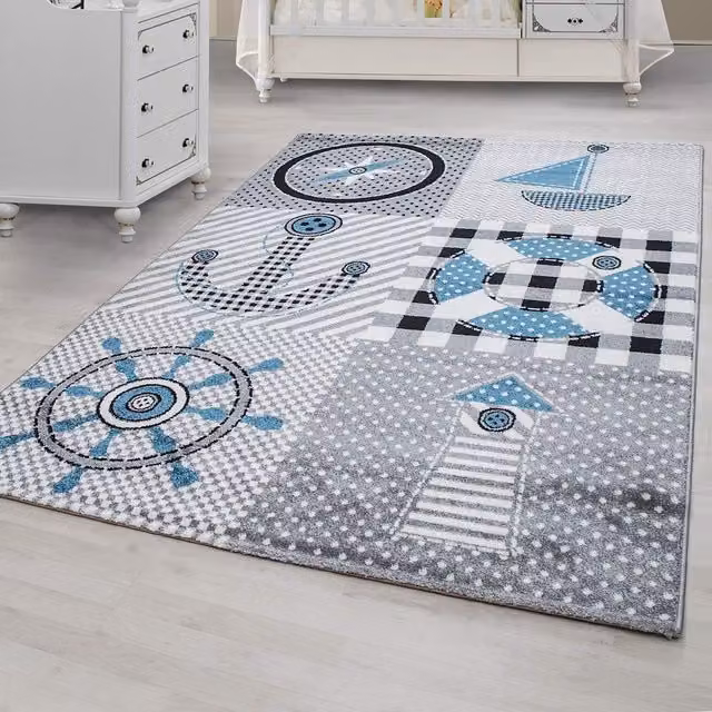 Bravich LTD Nautical Sailor Kids Rug, Multicolour, W: 160 cm, L: 230 cm