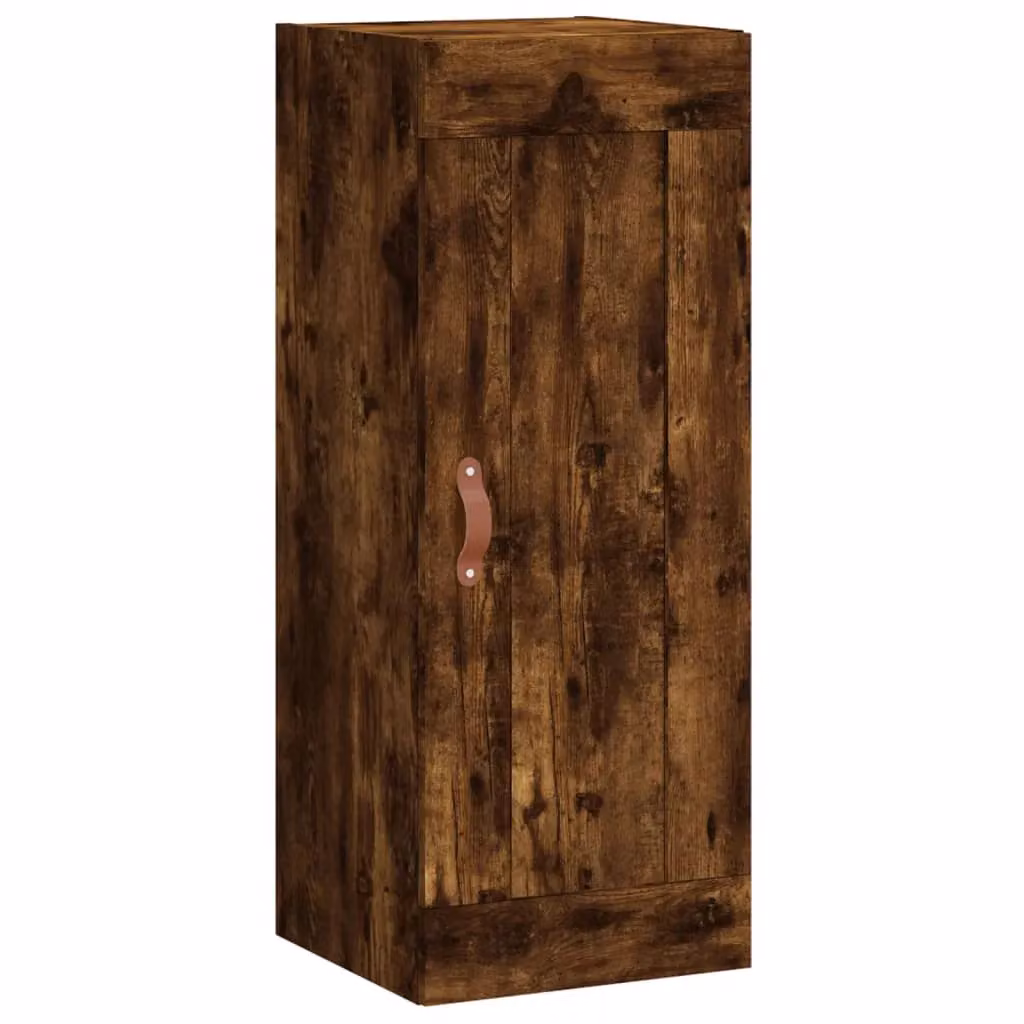 Berkfield Home Wall Mounted Smoked Oak Cabinet in Brown, W/D/H: 34.5 x 34 x 90 cm – 2