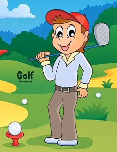 Golf Coloring Book 1: Volume 1 Multicolour Childrens Paper Coloring Book