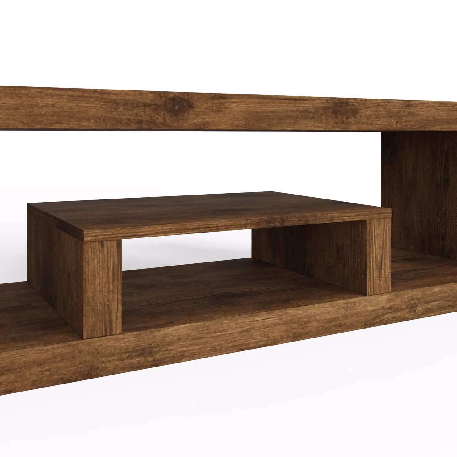 GFW Jakarta Modern Lowboard TV Unit in Brown Wood Effect – 4