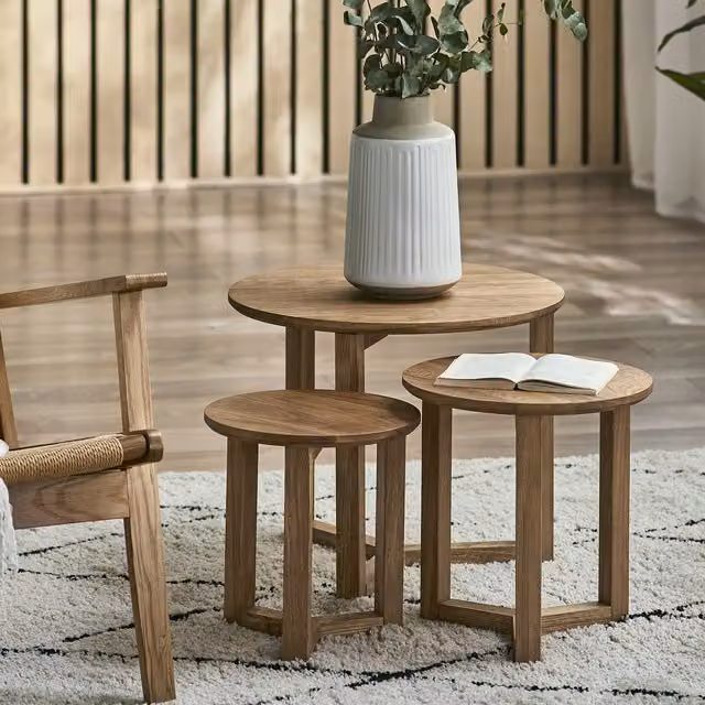 Julian Bowen Nidri Nest Of Tables in Oak