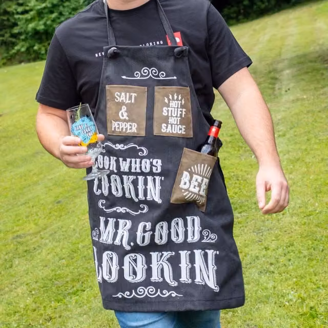 Boxer Gifts Mr. Good Lookin' Retro Adult Apron, Multicolor