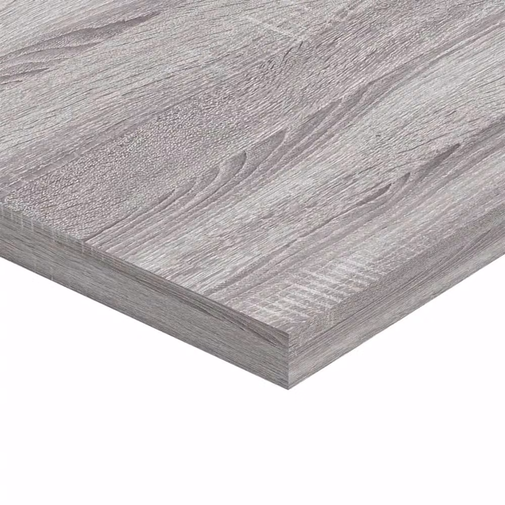 Berkfield Home Set of 4 Durable Wall Mounted Shelves in Grey Sonoma, W: 60 cm, D: 40 cm, H: 1.5 cm – 2