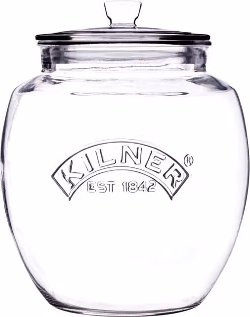 Kilner Transparent Glass Push Top Airtight Jar, 2 l