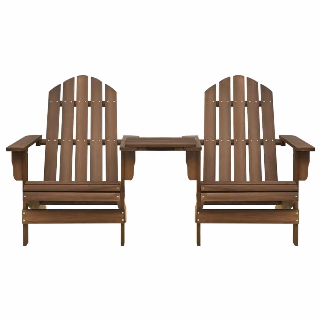 Berkfield Home Adirondack Garden Chair in Brown Solid Fir Wood – 2