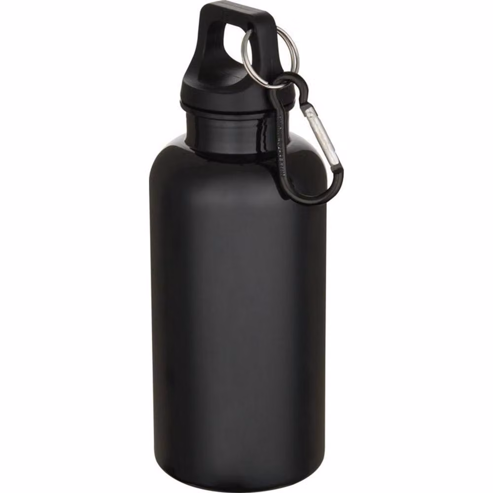 Floso Oregon 400ml Water Bottle with Carabiner Clip in Black – 2