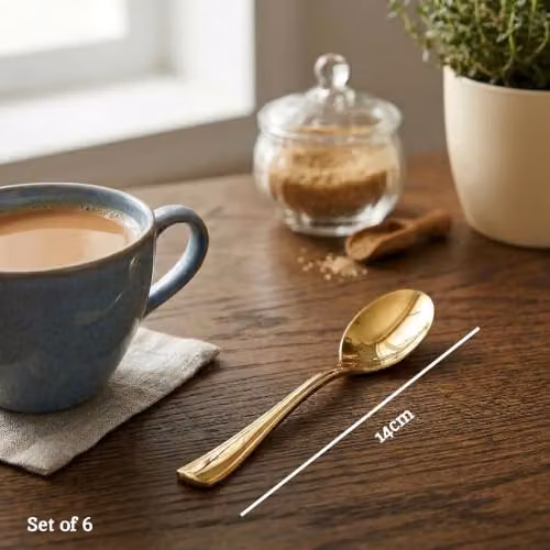 Orsina Set of 6 Gold Coated Stainless Steel Teaspoons – 2