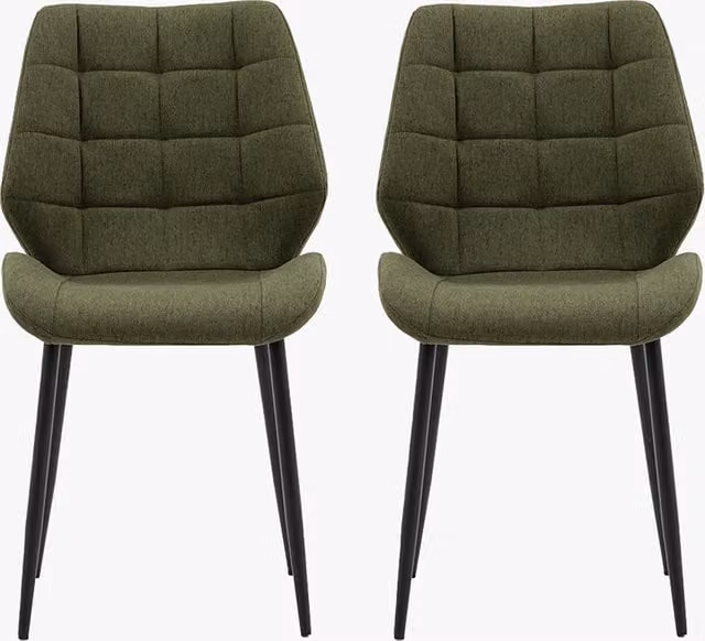Perch & Parrow Hallen Dining Chairs in Green, Set of 2
