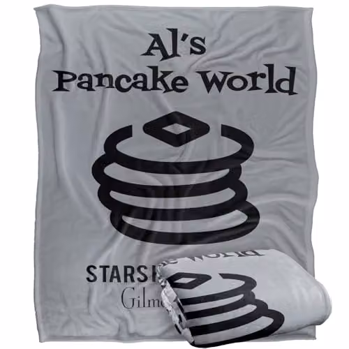 Warner Bros. Gilmore Girls Al's Pancake World Super Soft Fleece Throw Blanket, Multicolour, W: 152 cm, D: 127 cm