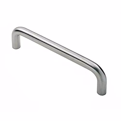 Loops Round D Bar Pull Handle in Brushed Silver Stainless Steel, Fixing Centres: 450 mm