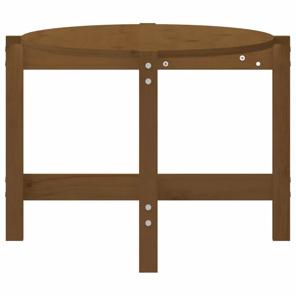 Berkfield Home Rustic Solid Wood Pine Coffee Table, Honey Brown, W/D/H: 118 x 63 x 45 cm – 4