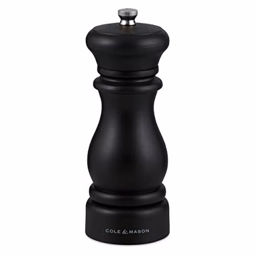 Cole & Mason Southwold Black and White Salt and Pepper Grinder Set, Height: 16.5 cm – 2