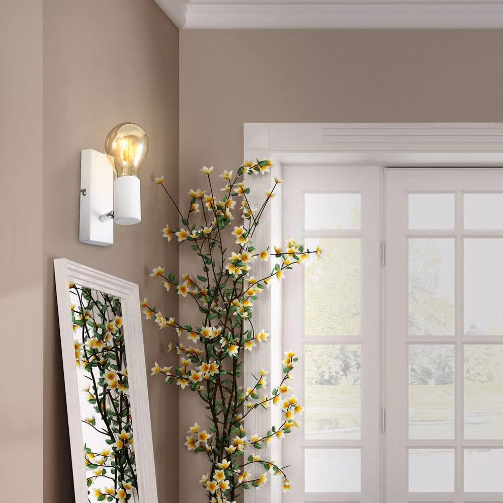 B.K.Licht White Metal Adjustable Wall Light with E27 Socket – 3