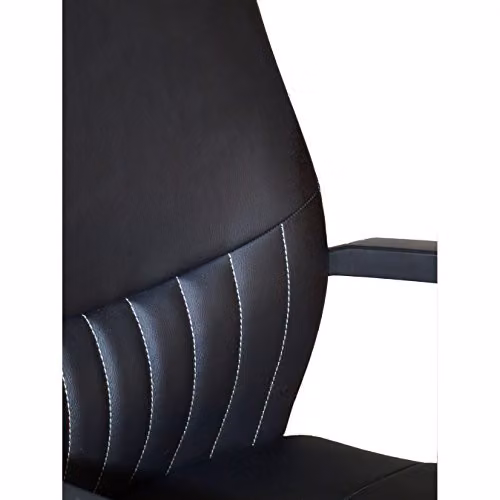 Alphason Brooklyn Black Designer Low Back Task Chair in Black Faux Leather – 3
