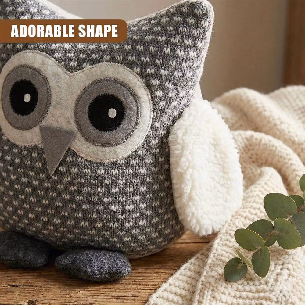 NESTLUNE Decorative Owl Animal Weighted Door Stop in Grey – 4