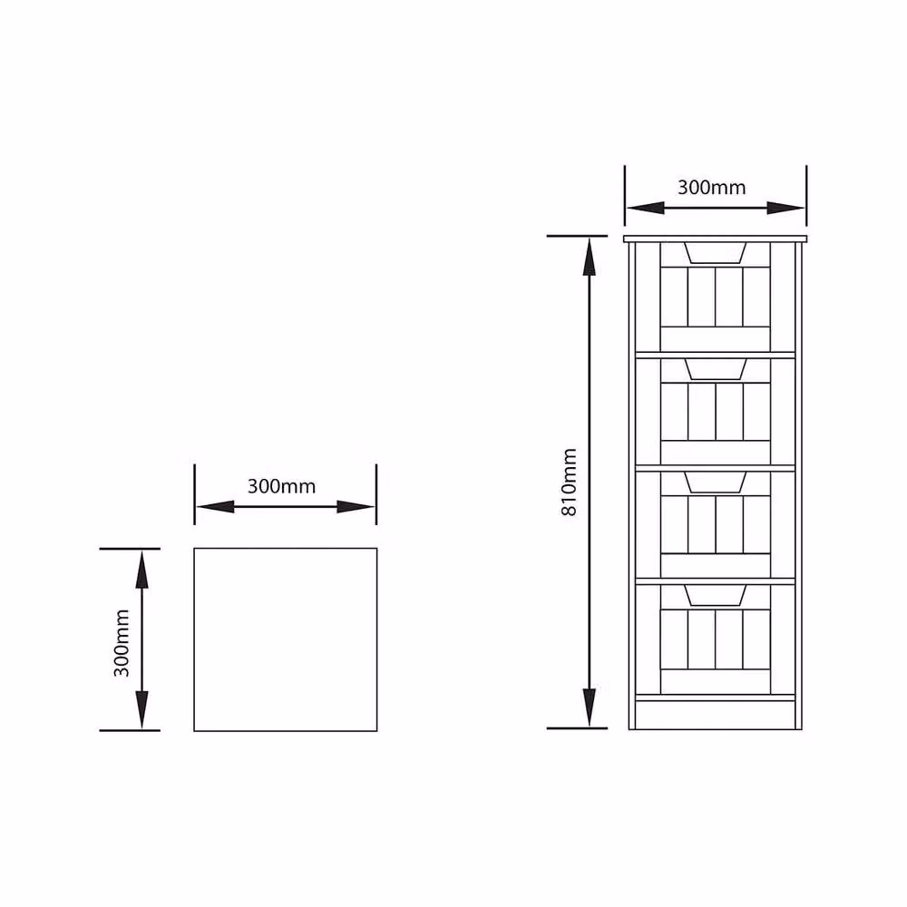 Home Discount Hayle 4 Drawer Freestanding Bathroom Unit in Grey – 3