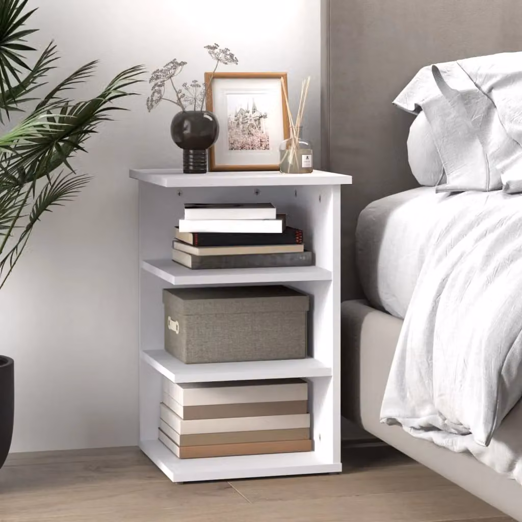Berkfield Home White Side Cabinet in MDF, W/D/H: 35 x 35 x 55 cm – 3