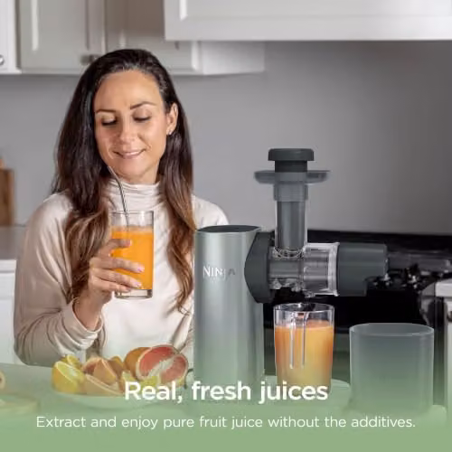 Ninja 3-in-1 Cold Press Slow Juicer with Slice and Shred Blades in Black or Grey JC152UK – 6