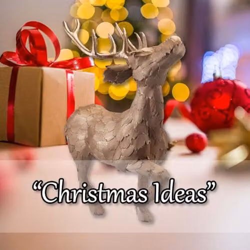 VFM e-Store Gold Christmas Standing Deer Decoration, H 53 cm x W 16 cm – 5
