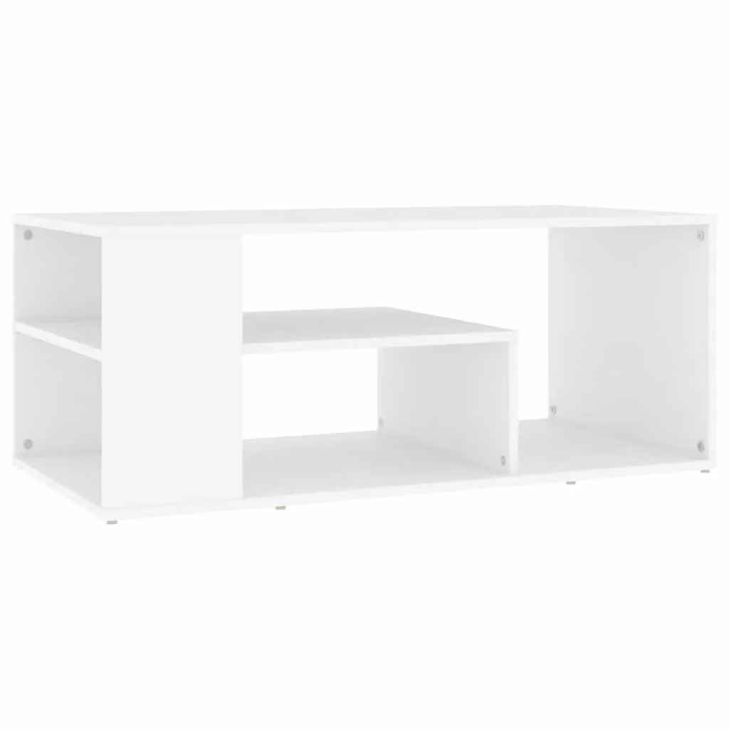 Berkfield Home Modern White Rectangular Coffee Table, W/D/H: 100 x 50 x 40 cm – 2