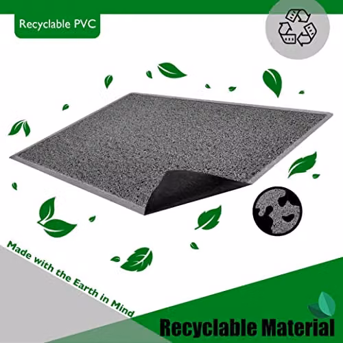 Nicoman Black PVC Spaghetti Runner Rug, Non-Slip and Weatherproof, W: 60 cm, L: 150 cm – 6