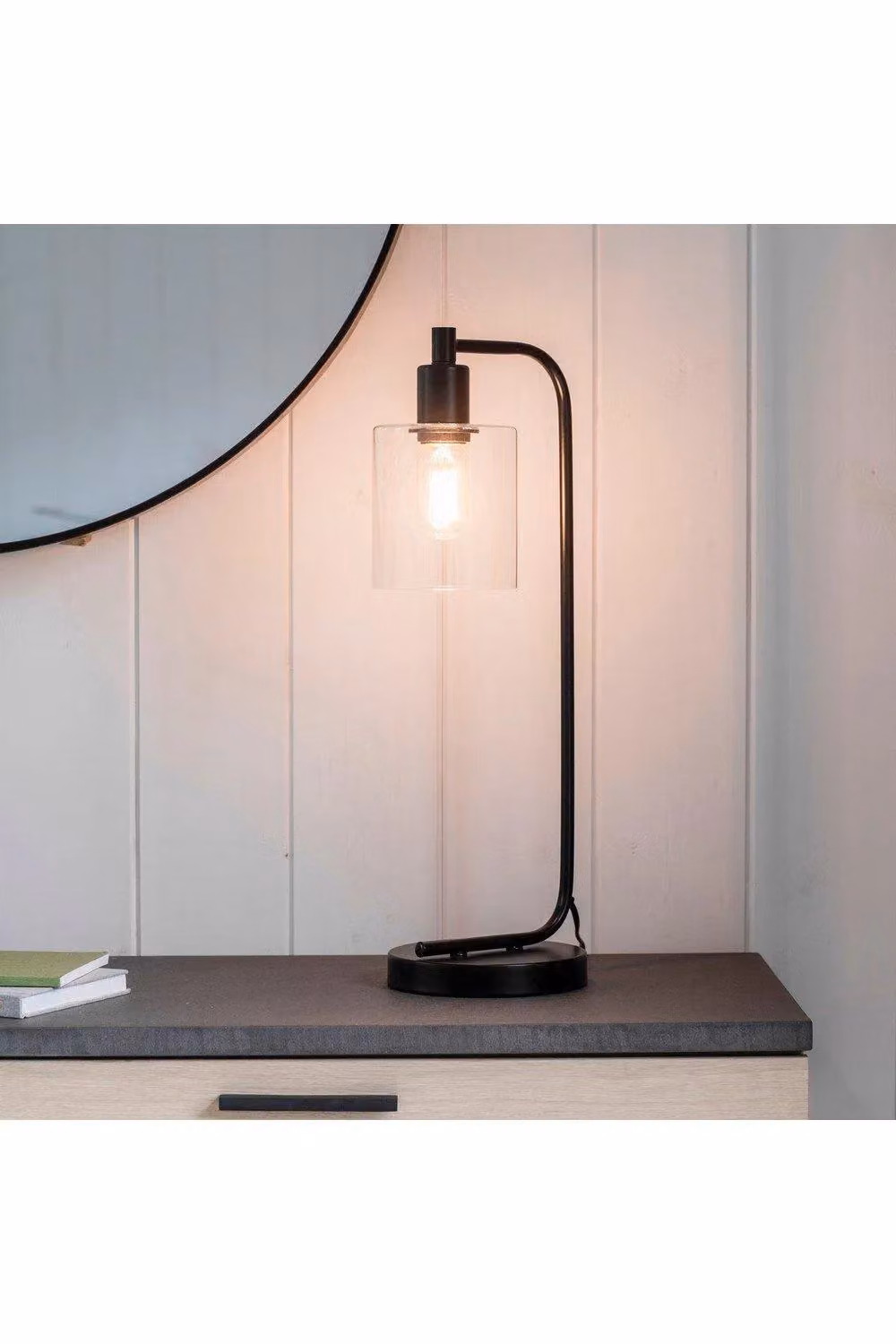 Netlighting Toledo Complete Table Lamp in Matt Black with Clear Glass – 2