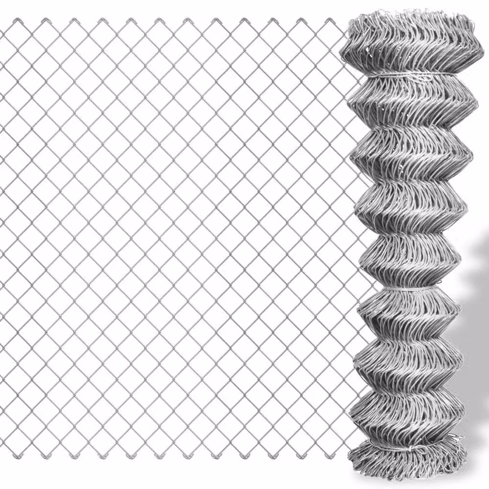 Berkfield Home Silver Galvanised Steel Chain Link Fence 25 x 1 m – 2