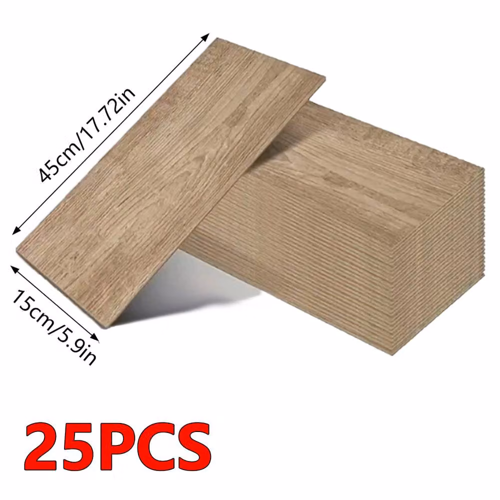 EONLION Self Adhesive Wood Look Vinyl Floor Plank Tiles in Natural Beige, 5m2 – 2