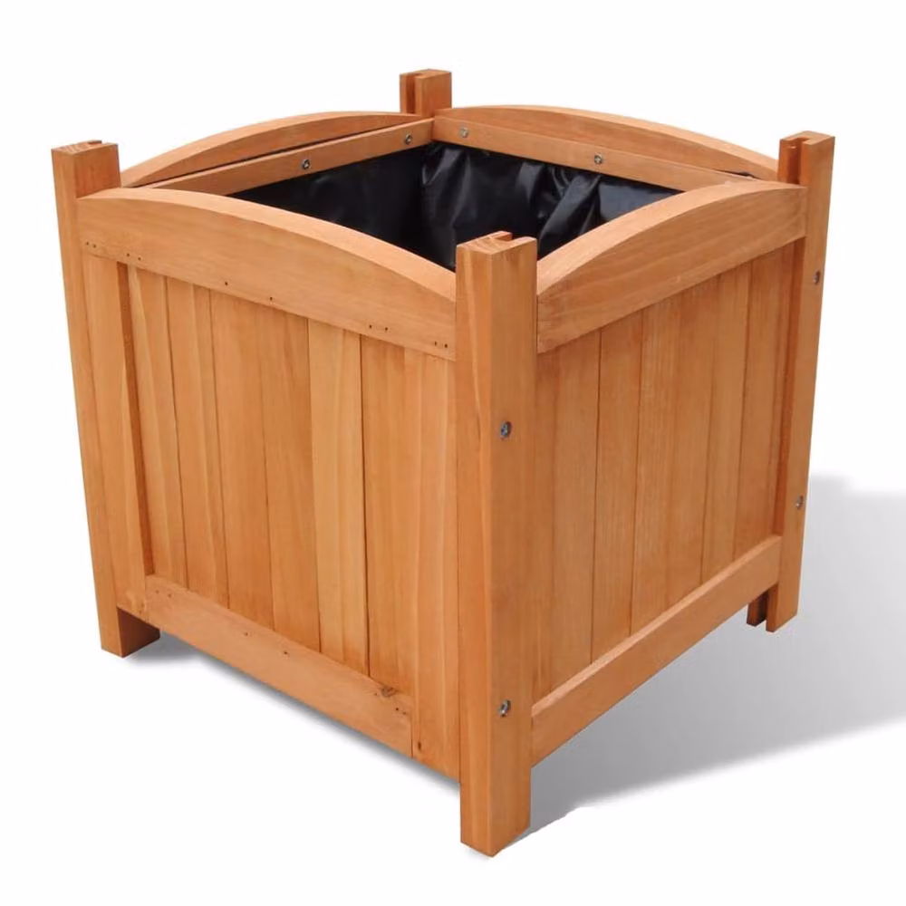 Berkfield Home Wooden Raised Beds, 4 Pieces, Brown, W/D/H: 30 x 30 x 30 cm – 2