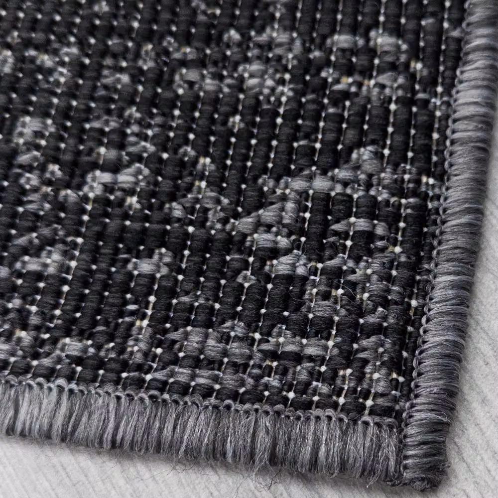 runrug Tapestry Black Reversible Carpet Runner Rug, W: 60 cm, L: 300 cm – 4