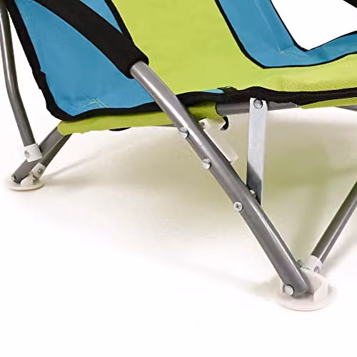 Nalu Lightweight Folding Low Camping Chair in Green with Armrests – 2