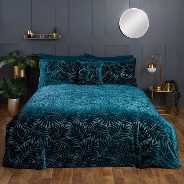 Rapport Home Paloma Floral Polycotton Reversible Duvet Cover and Pillowcase Set in Green, W: 180 cm x L: 200 cm – 1