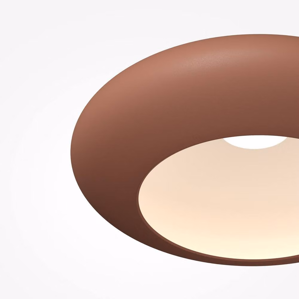 Netlighting Aros LED Semi Flush Ceiling Light in Copper with Warm White 3000K – 2