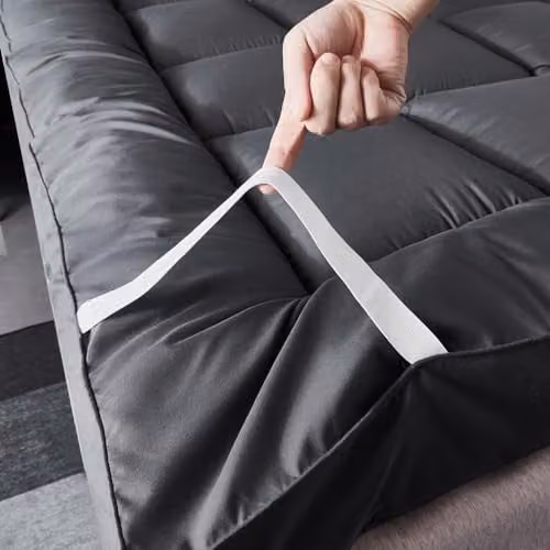 Ezysleep Grey Super Soft 4 Inch Thick Mattress Topper, Small Double – 4