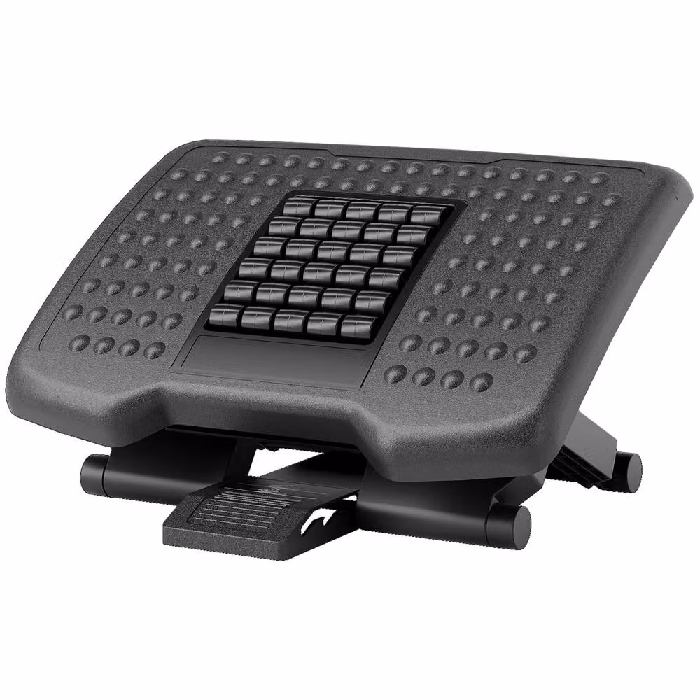 STILVORA Adjustable Desk Footrest with Massage Surface in Black – 4